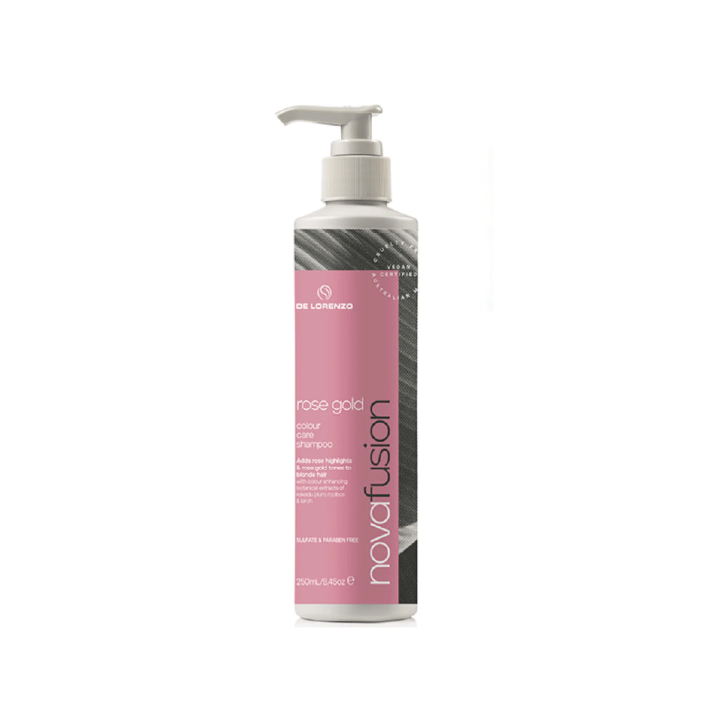 DE LORENZO NOVAFUSION COLOUR CARE SHAMPOO - ROSEGOLD 250ML