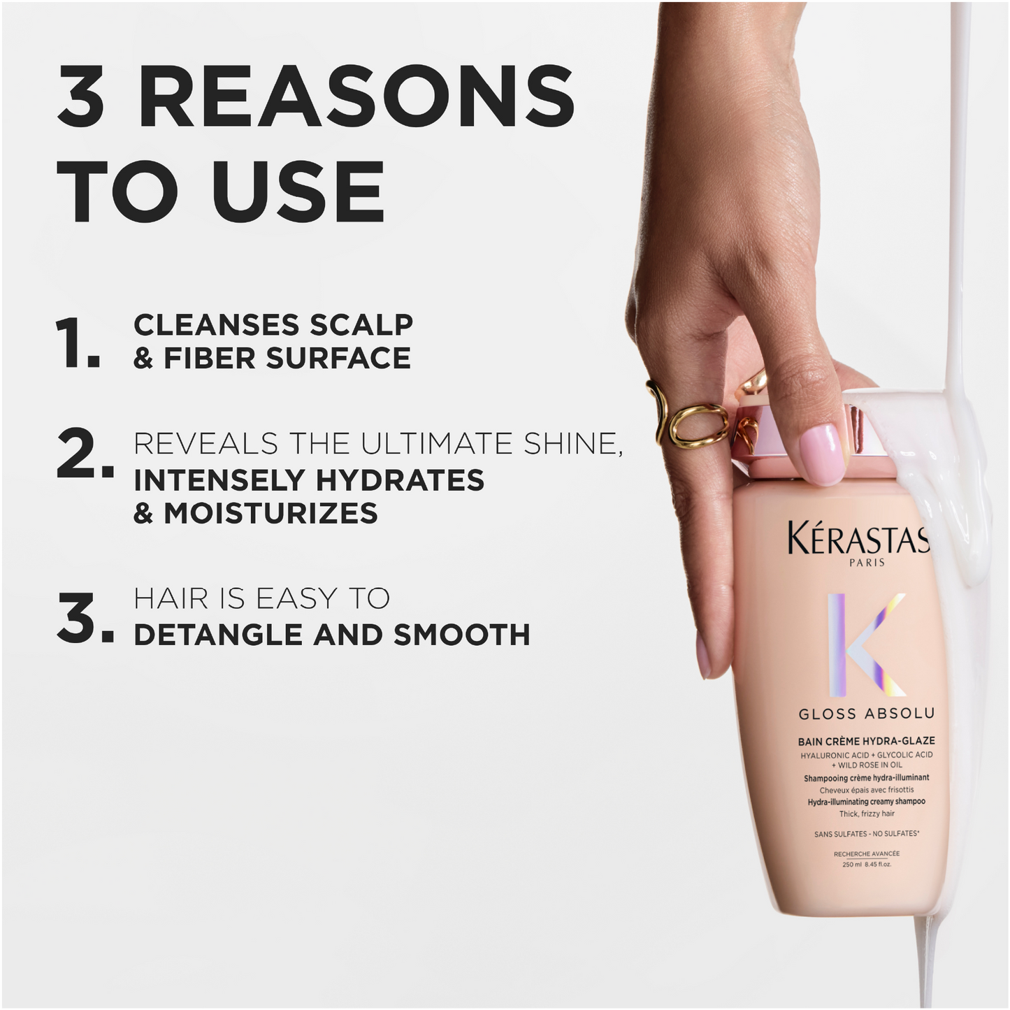 KÉRASTASE GLOSS ABSOLU BAIN CRÈME HYDRA GLAZE 250ML