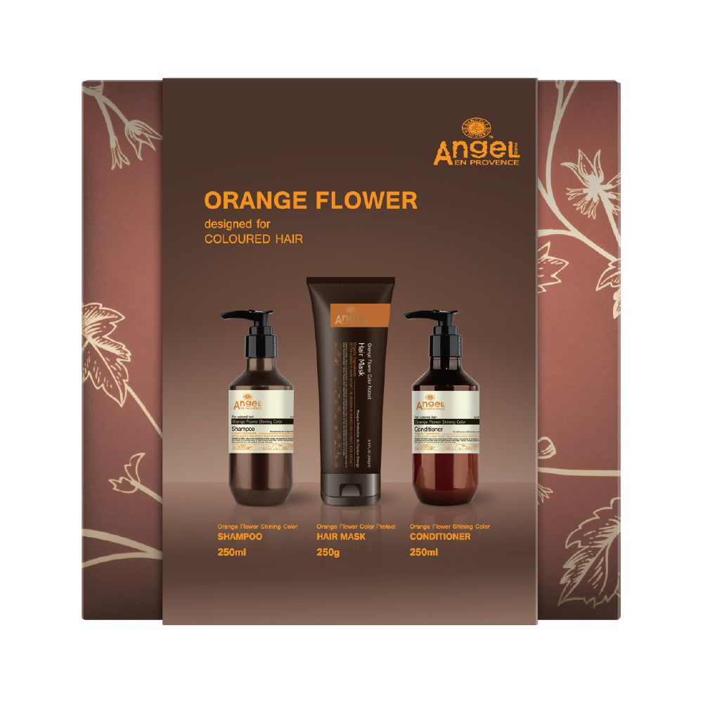 ANGEL EN PROVENCE ORANGE FLOWER SHINING COLOUR PROTECTION TRIO GIFT SET