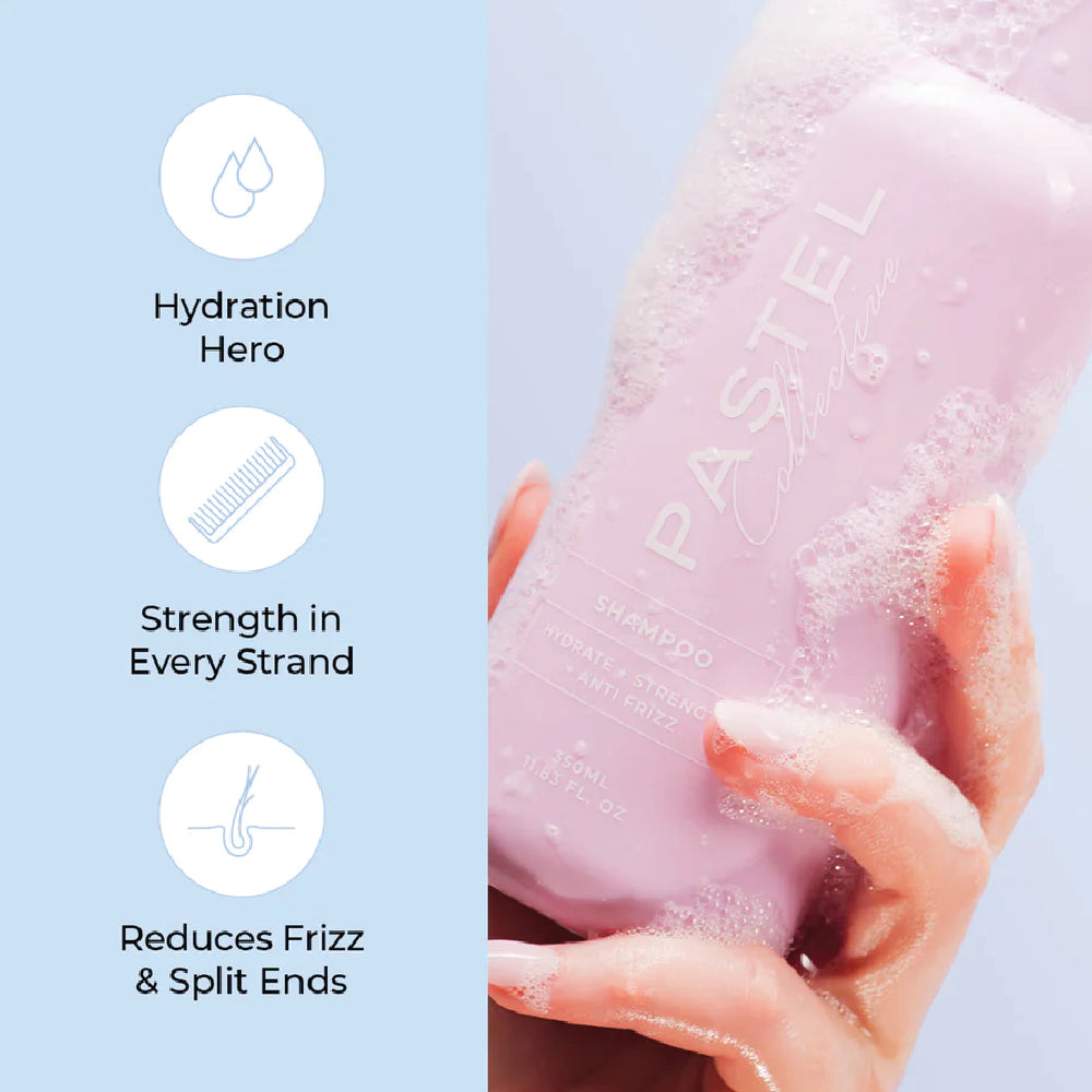 PASTEL COLLECTIVE HYDRATE STRENGTH ANTI FRIZZ SHAMPOO 350ML