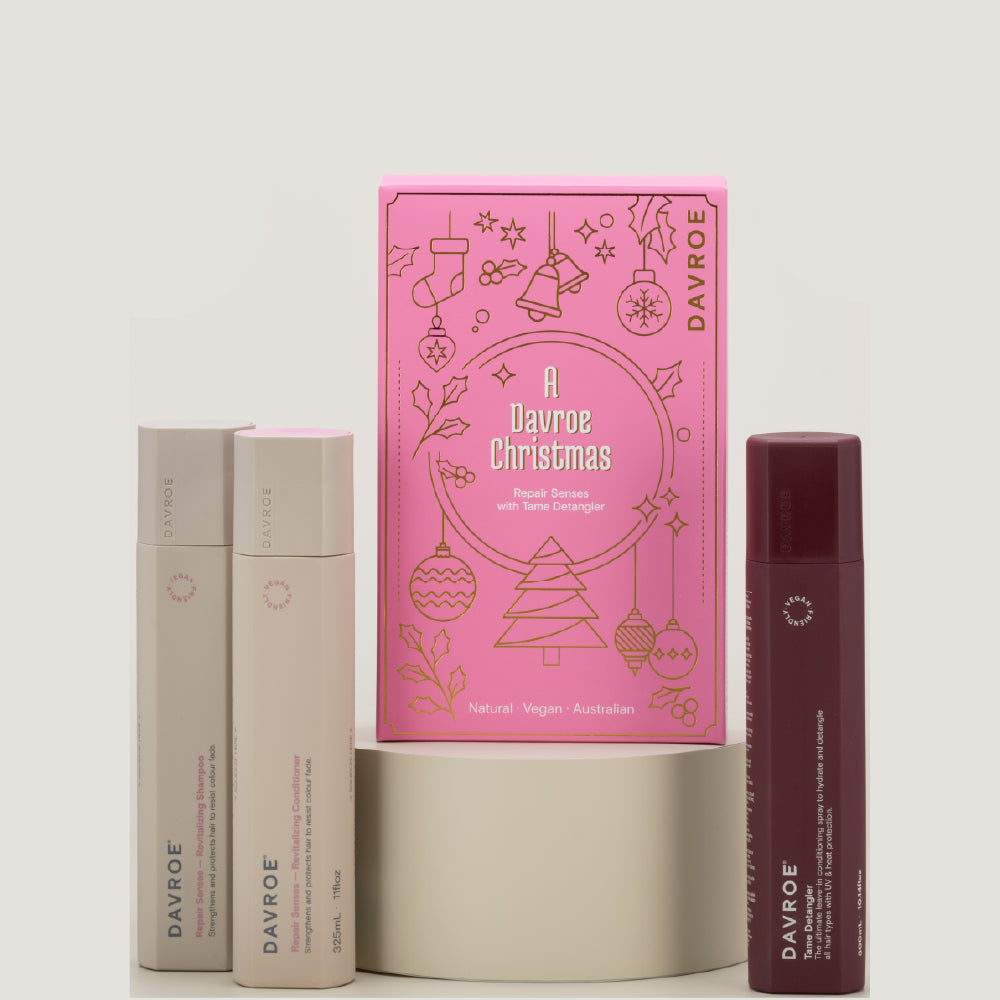 SEASONAL DAVROE REPAIR SENSES THREE PIECE GIFT SET FOR DAMAGED HAIR