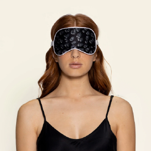 SILKI THE LABEL LUXURY EYE MASK DOROTHY BLACK LEOPARD