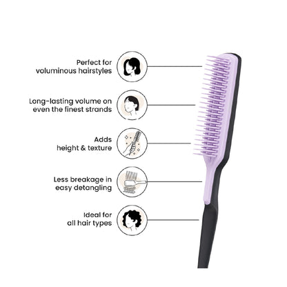 TANGLE TEEZER BACK COMBING HAIRBRUSH BLACK LILAC