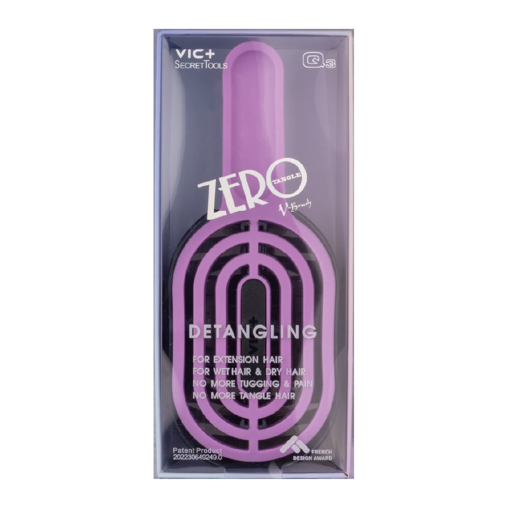 VIC+ SECRET TOOLS ZERO DETANGLING BRUSH LARGE IN PINK