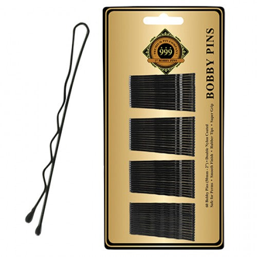 Premium Pin Company 999 2" Bobby Pins Black 60Pack